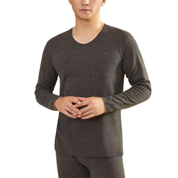 Inner Fleeces Termisk Underkläder Set För Kvinnor Män Termisk Underkläder Bottnar 2XL Gray Male