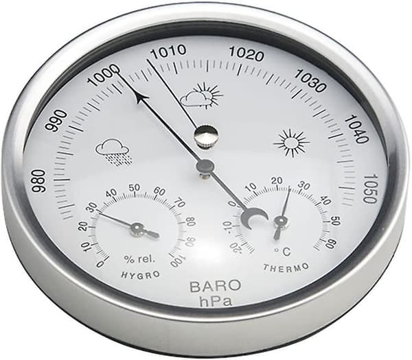 Værstasjon Analog Barometer med Termometer Hygrometer Lufttrykksmålinger Enkelhet og Lettlest