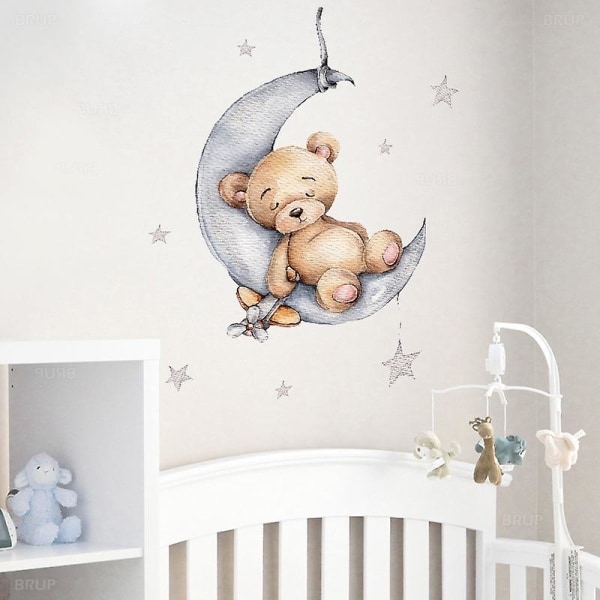 Teddybjörn Väggdekaler För Barn Bebisrum (Teddybjörn)