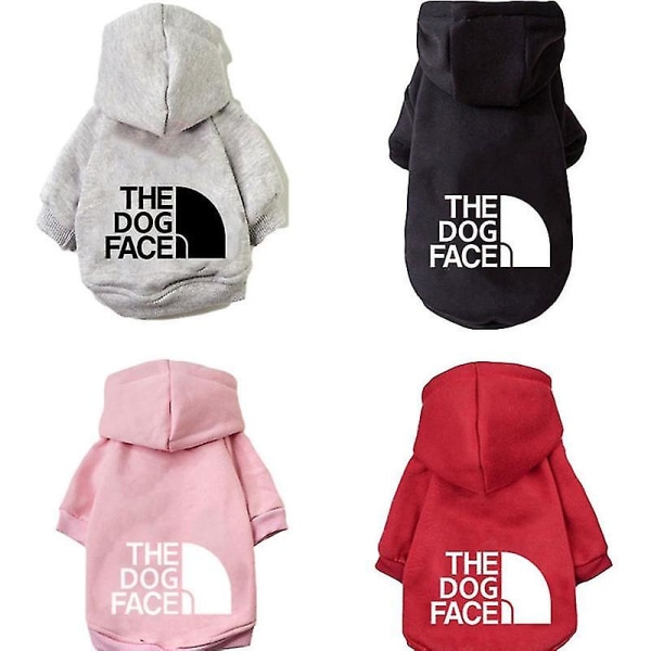 Kläder för husdjurshund/husdjurshundtröja, husdjursrock pullover fritidskläder för stora och små hundar gray L