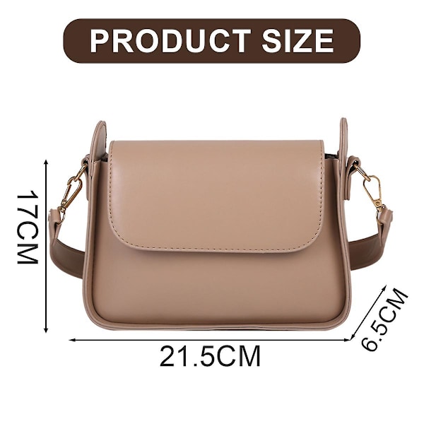 Dametaske med stor kapacitet, skuldertaske, messenger taske og clutch taske, der er egnet til pendling til arbejde khaki