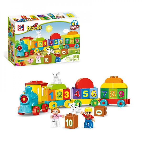 68st nummer tåg leksak tåg byggstenar lärande nummer pedagogisk leksak barn presenter lc1229