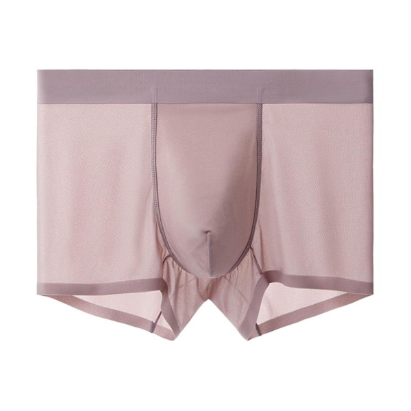 Herr Ice Silk Underkläder U Konvex Design Låg Midja Boxershorts För Dagligt Bruk XL Bean Paste