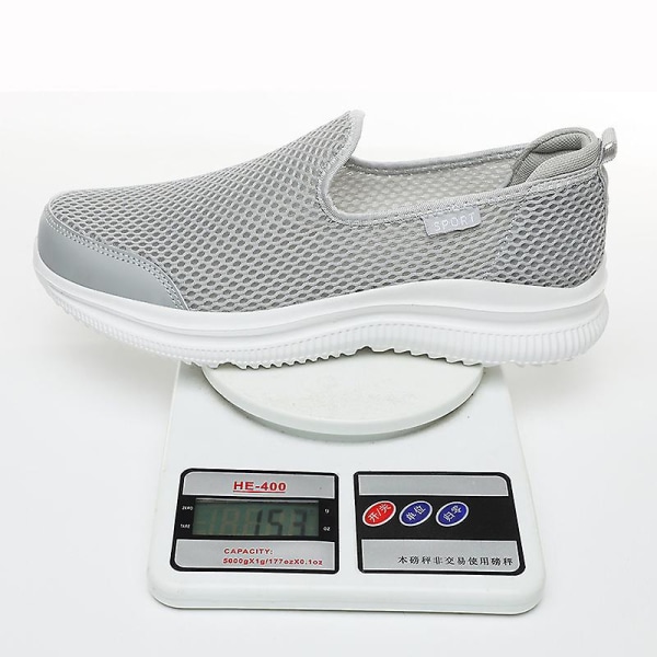 Herre Sneakers Lett Gåing Pustende Sommer Komfortable Fritidssko 209 LightGray EU 39