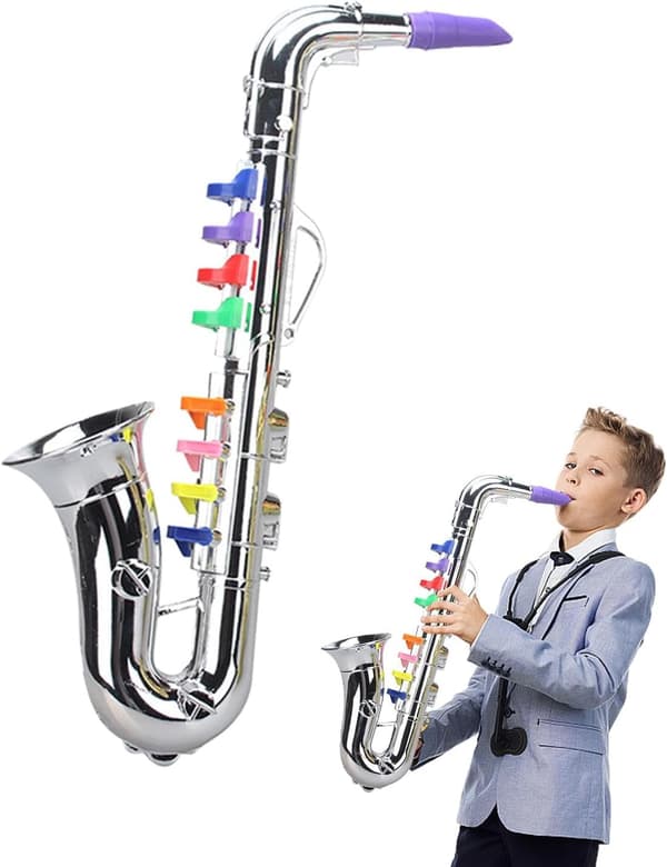 Leke Saksofon Prop, Horn Musikkinstrument - Saksofonleke for barn, Multifunksjonelle barnemusikkinstrumenter