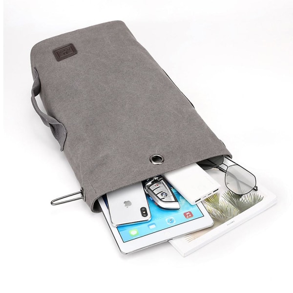 Slyngeveske - Liten Crossbody Ryggsekk Skulderveske Casual Dagstursekk grey