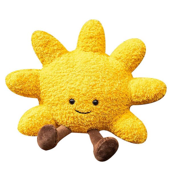 Sol pude plys legetøj sofapude stue dekoration sofa dekoration Yellow