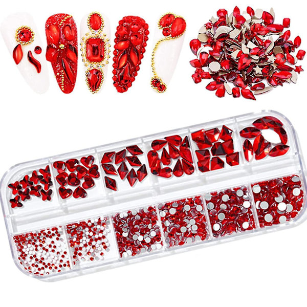 Rhinestones för naglar set, nagelkonst strass pärlor flatback ädelstenar för nagelkonst design multiformer glas strass för nagel diyirish festival make