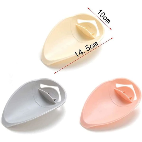 3 Kranforlenger for vask, kranforlenger for barn, plastikk vaskehåndtakforlenger (rosa, grå, beige)