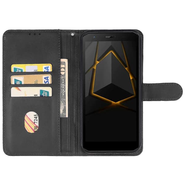 Læder Telefon Cover Til Doogee S41 / S41 Pro Black