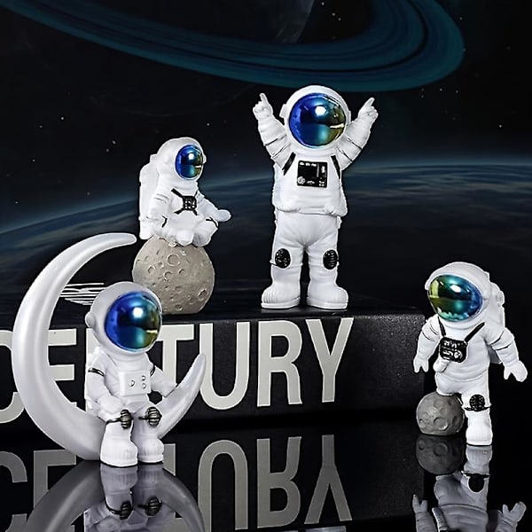 4 kpl, Astronauttihahmot, Astronauttikoristeet Pöytäkone Astronauttikoriste Olohuoneeseen Televisiokaappi Huoneen Sisustus Kodin Sisustus