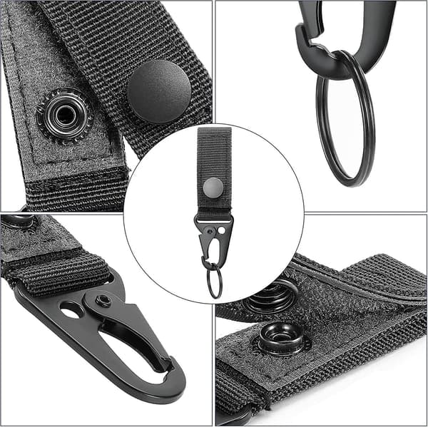Taktisk Molle Nøglering Gear Nøgleholder Nylon Bælte Nøglering Molle Webbing Nøgleklips Spænde Til Bælter Molle Tasker