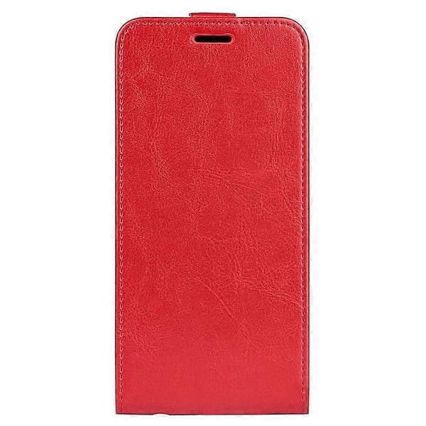 Mobilskal för Samsung Galaxy S25+(Plus), med kortfack vertikalt flip läderfodral Red