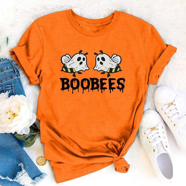 Bumble Bee T-shirt, Boo Bees Rolig Halloween T-shirt Orange M