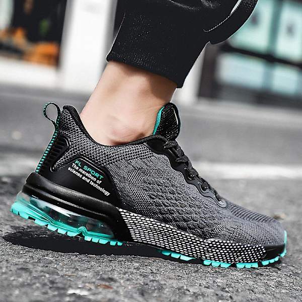 Herre Air Sports Løbesko Åndbare Skridsikre Sneakers Fr2932 BlackBlue EU 44
