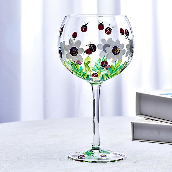 1 st målat vinglas High-end glas kristall högt glas hushåll ins nisch glas vinglas A008