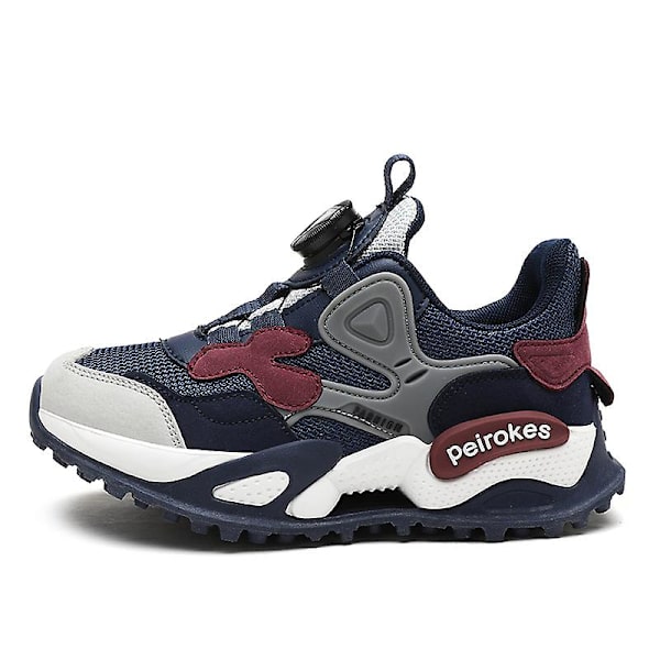 Pojkar Basketbollskor Hög Ovandel Andas Sport Skor Anti Slip Mode Sneakers 8952 DarkBlue EU 32