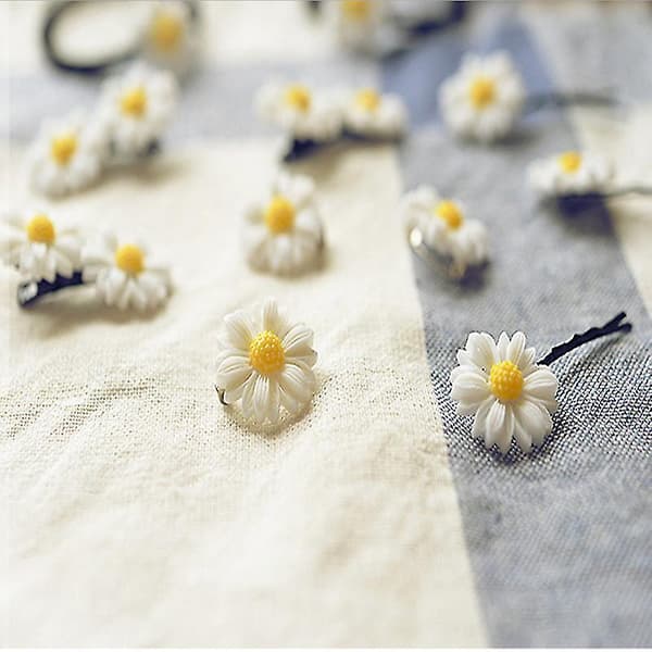 Kvinder Piger Blomsterserie Hårbånd Broche Hårklemmer Elastik Hestehaleholder Drawstring