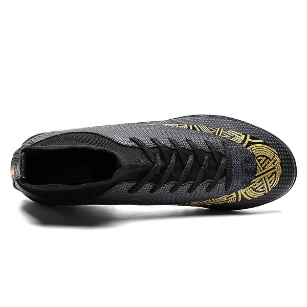 Herre Fodboldsko Pigge Fodboldsko Til Unge Ankelstøvler Atletisk Sneaker 2039-1 Black EU 39