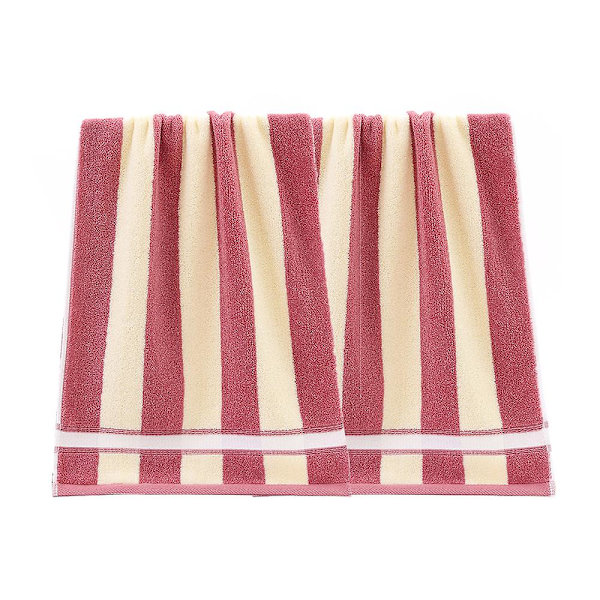 Handdukar Set med 2, Bomull Absorberande Mjuk Handduk För Badrum, Sport, Resor, Fitness, Yoga, 35*75cm red 35*75cm
