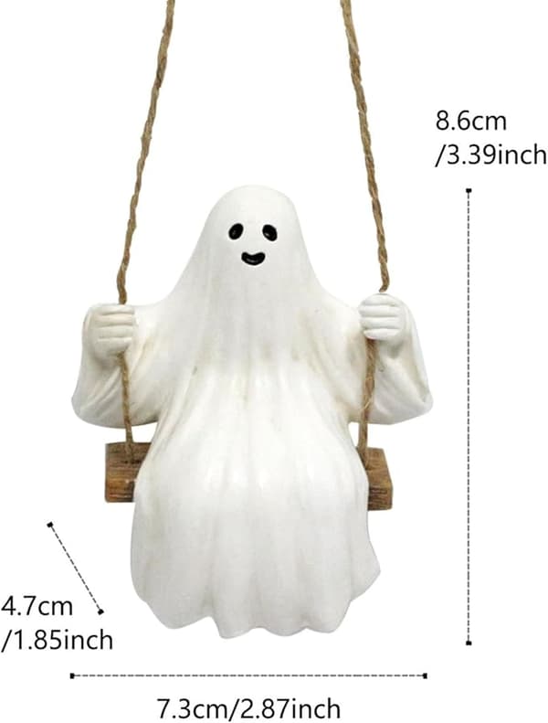 Ghost Decor, Ghost Bakspejls Bilindretning - Suspending Charm Halloween Ornament