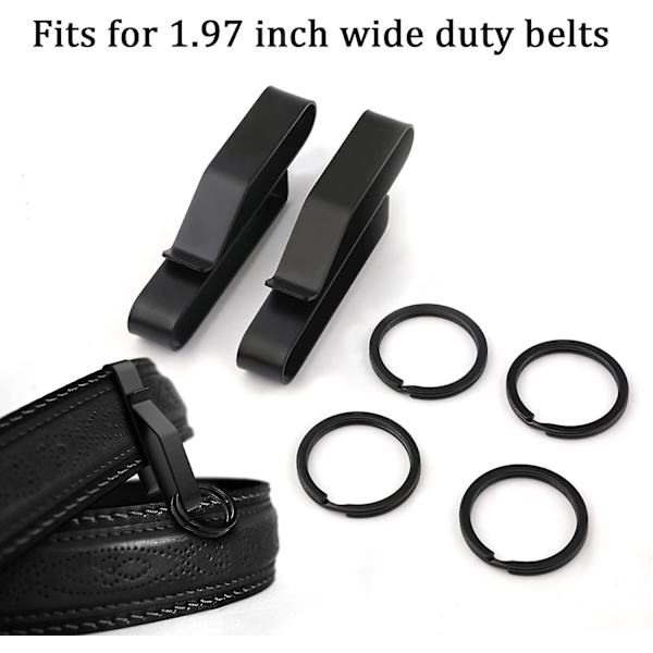 Nøgleholderclips til bælte, passer til 3,8 cm-5,7 cm standard eller ekstra tykke bælter, hurtig udløsning, taktisk nøgleholderclips designet til politi