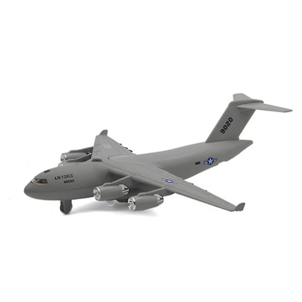 Ljud- och ljuslegering Pullback-flygplan Militärmodell C17 Overlord Transport Aircraft Fighter Jet Barnleksak Flygplan Ash