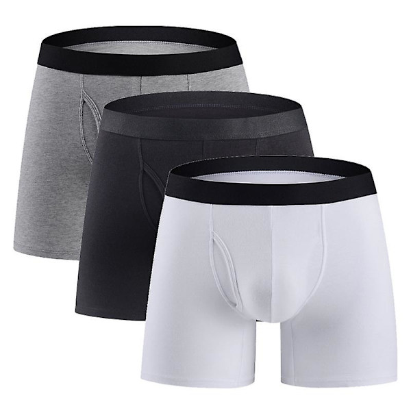 3 st bekväma herr underkläder - Andningsbara boxershorts med fukttransporterande teknologi för alla M