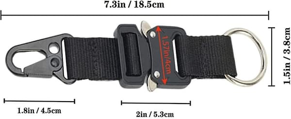 2 kpl Tactical Quick Release Avaimenperä, suuri sotilaallinen avaimenperäpidike, avainpidike, vyö Mo -tarvikkeet