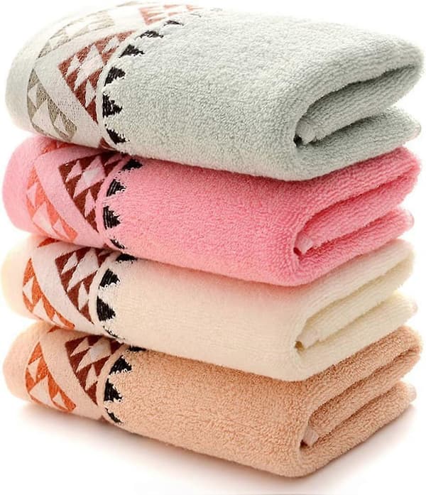 4-pack 100% Bomull Handdukar Badhanddukar Set - Multifunktionella Handdukar med