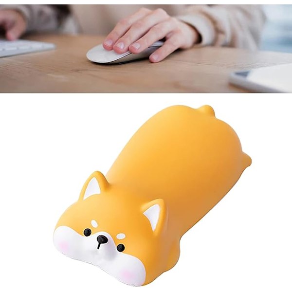 12 x 6 cm litet mjukt PU tecknade djur tangentbord handstöd lindring ergonomisk musmatta armstöd för dator, bärbar dator (rodna sneakers)