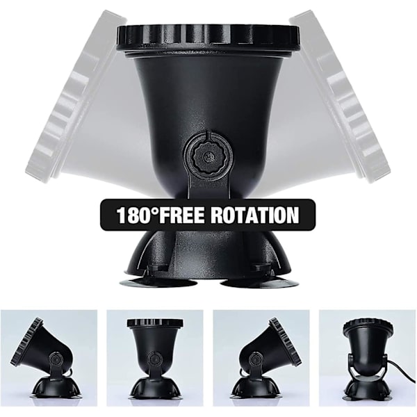 Rgb Led Akvarium Floodlight, ip68 Vandtæt, med Fjernbetjening (1 stk.) (EU Stik)