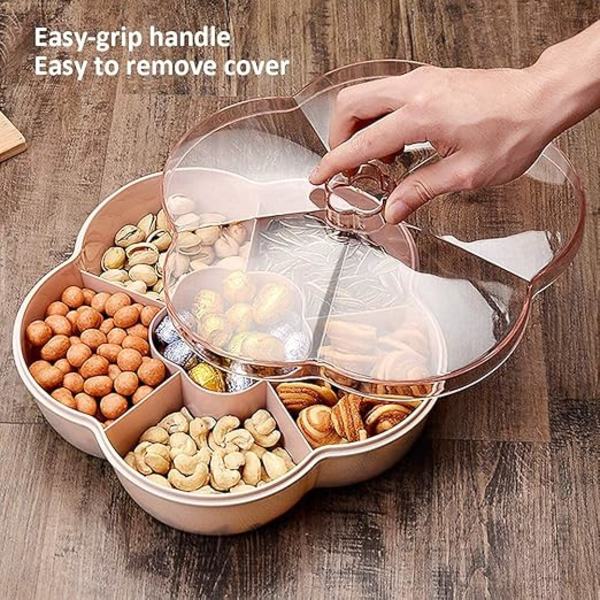 Förvaringslåda för snacks, godislåda, serveringsbricka, snackslåda, förvaringslåda, med lock