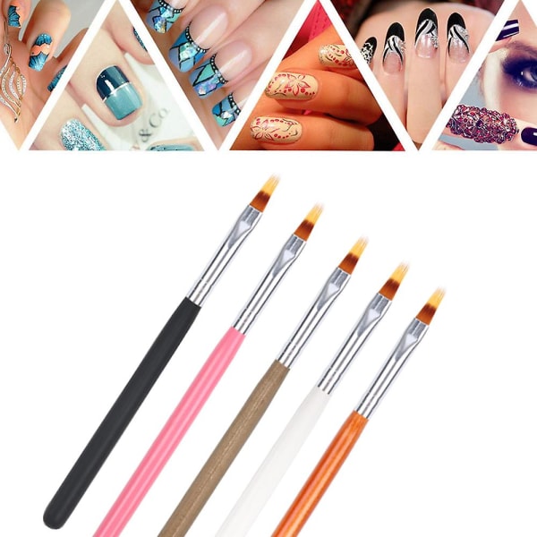 Spikpenna Spets Ombre Design Akryl Nagelkonst Pensel Set Ritning Målning Penna Manikyr Diy&salong Verktyg style  style3quantity  5pcs