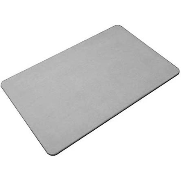 Diatoméjord badmatta halkfri duschmatta för badrum 60 x 39 x 0,9 cm (grå)