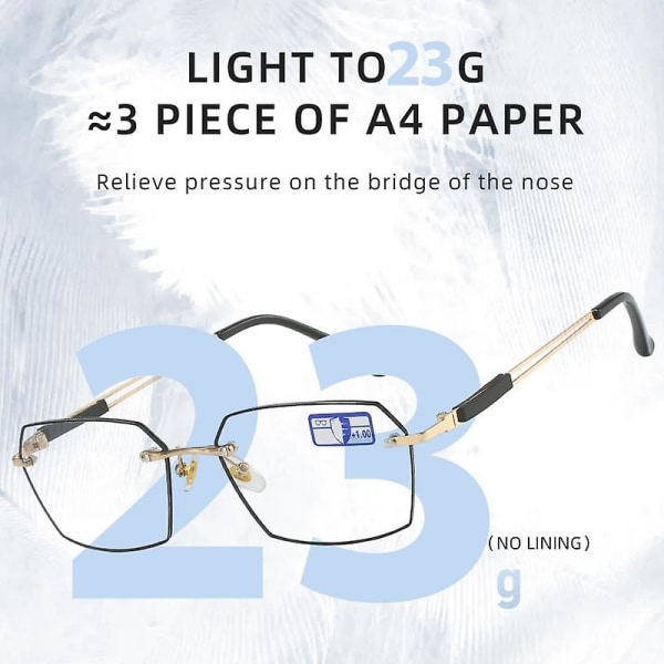 1 st Metall Full Frame Anti-blå-ray Unisex 1.0 1.5 2.0 2.5 3.0 3.5 4.0 Läsglasögon silver 350 degree