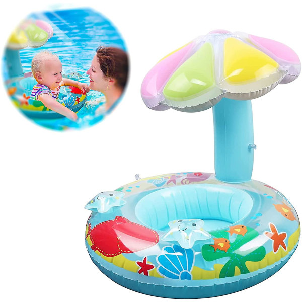 Babysits i poolen, baby simring, uppblåsbar simring, baby pool float för barn 6-36 månader, simutrustning för barn