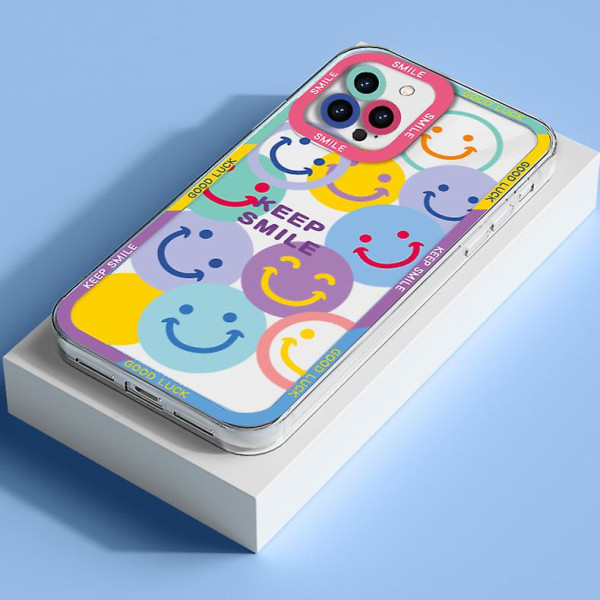 Etui til iPhone 15 Pro med mønster, æstetisk transparent kamerabeskyttelsesetui, blød silikone stødsikker telefoncover til iPhone 15 Pro