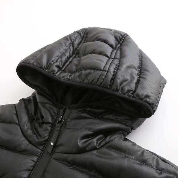 Herre Vinter Varm Jakke Vindtett Casual Hettejakke Tykk Medium Lang Overdel Ny L
