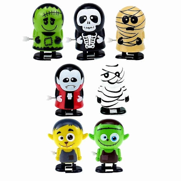 7 kpl/setti Söpö kellomekaaninen lelu opettavainen hyppylelu Halloween-juhlalelu lapsille, sekalaista tyyliä