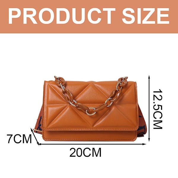 Naisten olkalaukku Vintage Keinonahkainen Klassinen Clutch Käsilaukku brown