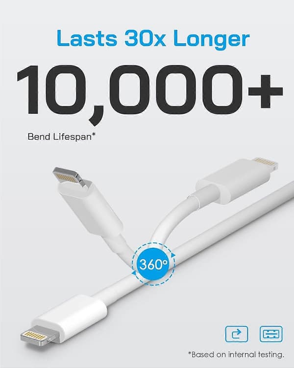 iPhone Lightning Oplader, [MFi Certificeret] Mobiltelefon Oplader USB med Opladerkabel 1,8 m iPhone Opladerkabel til iPhone 14 13 12 11 Pro/Pro M