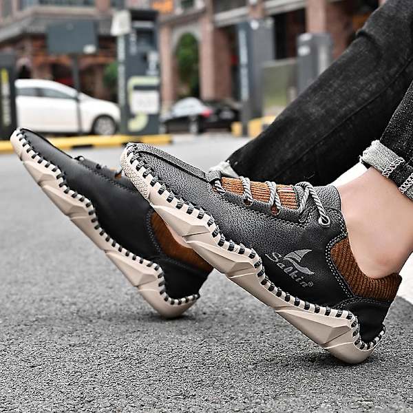 Herrhandsydda casual skor andningsbara mode sneakers 105 Black EU 41