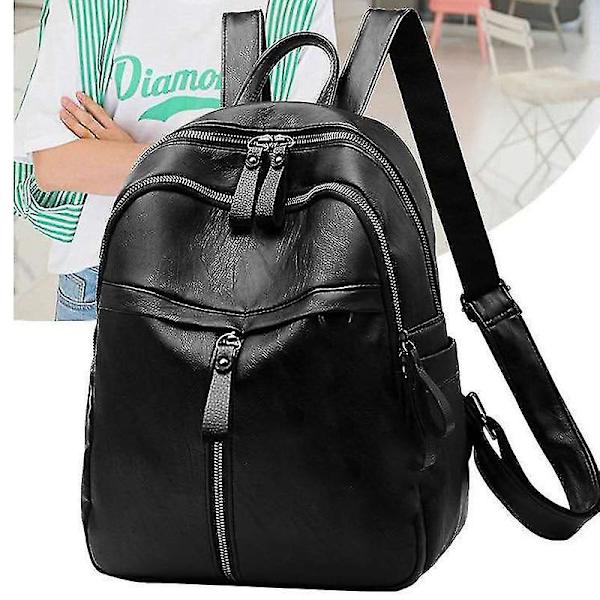 Kvinnor PU Läder Ryggsäck Utomhus Resa Packsack Daglig Skola Casual Väska