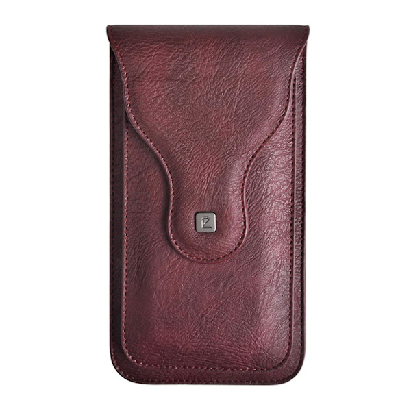 Mobiltelefon bältesväska herr midjeväska universell bältesväska hölster fodral lämplig Wine Red