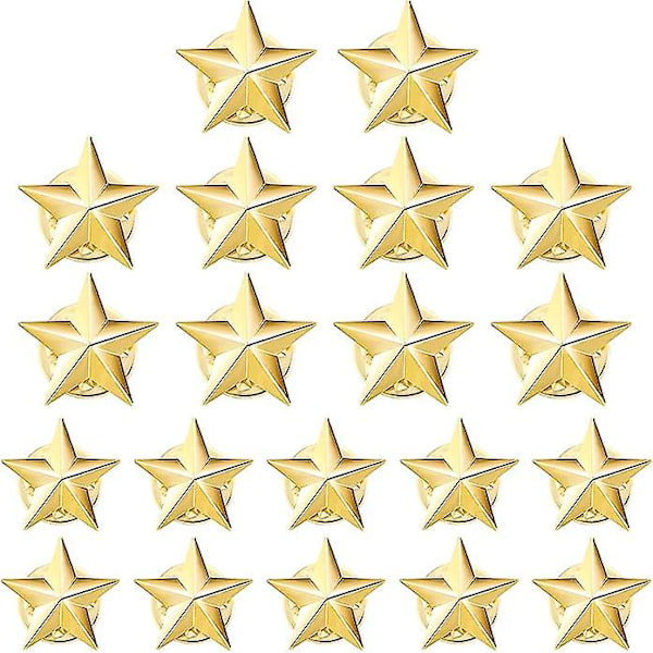 50 Stk. Stjerne Badge Guld Reversnål Til 4. Juli Mindedag Veterans Day