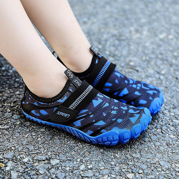 Barne-sneakers, hurtigtørkende, slip-on vannsko for strand eller vannsport, yogasko -13 Blue EU 29
