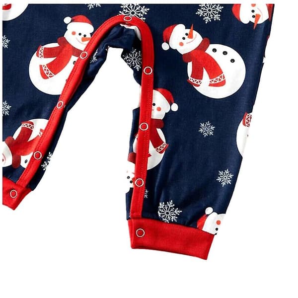 Julepyjamas til Børn og Voksne - Familie Matchende Snemand Pyjamas 9M