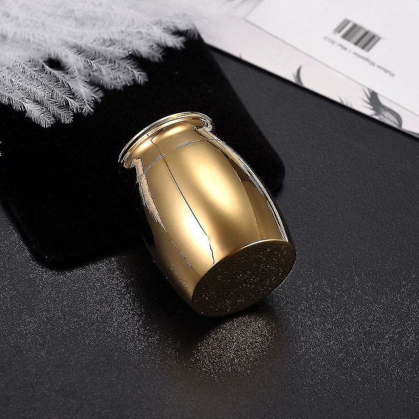 Liten kremeringsurna för husdjur Begravning för husdjursaska Hållbara minnesurnor Gold