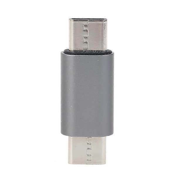 Universal Adapter Bærbar Type C Han til Type C Han Konverter til Smartphone Gray